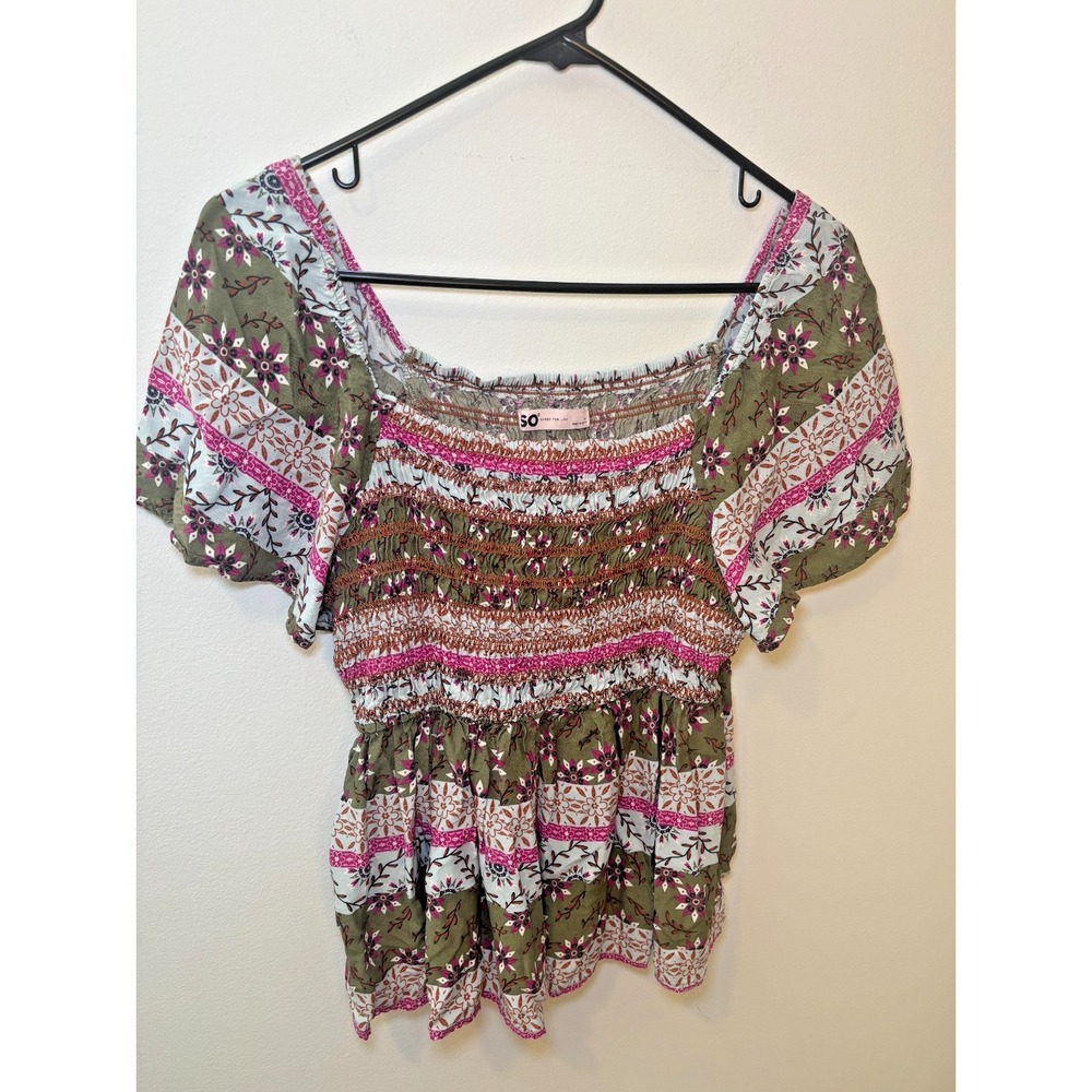SO Goods For Life Floral Blouse Women's Large